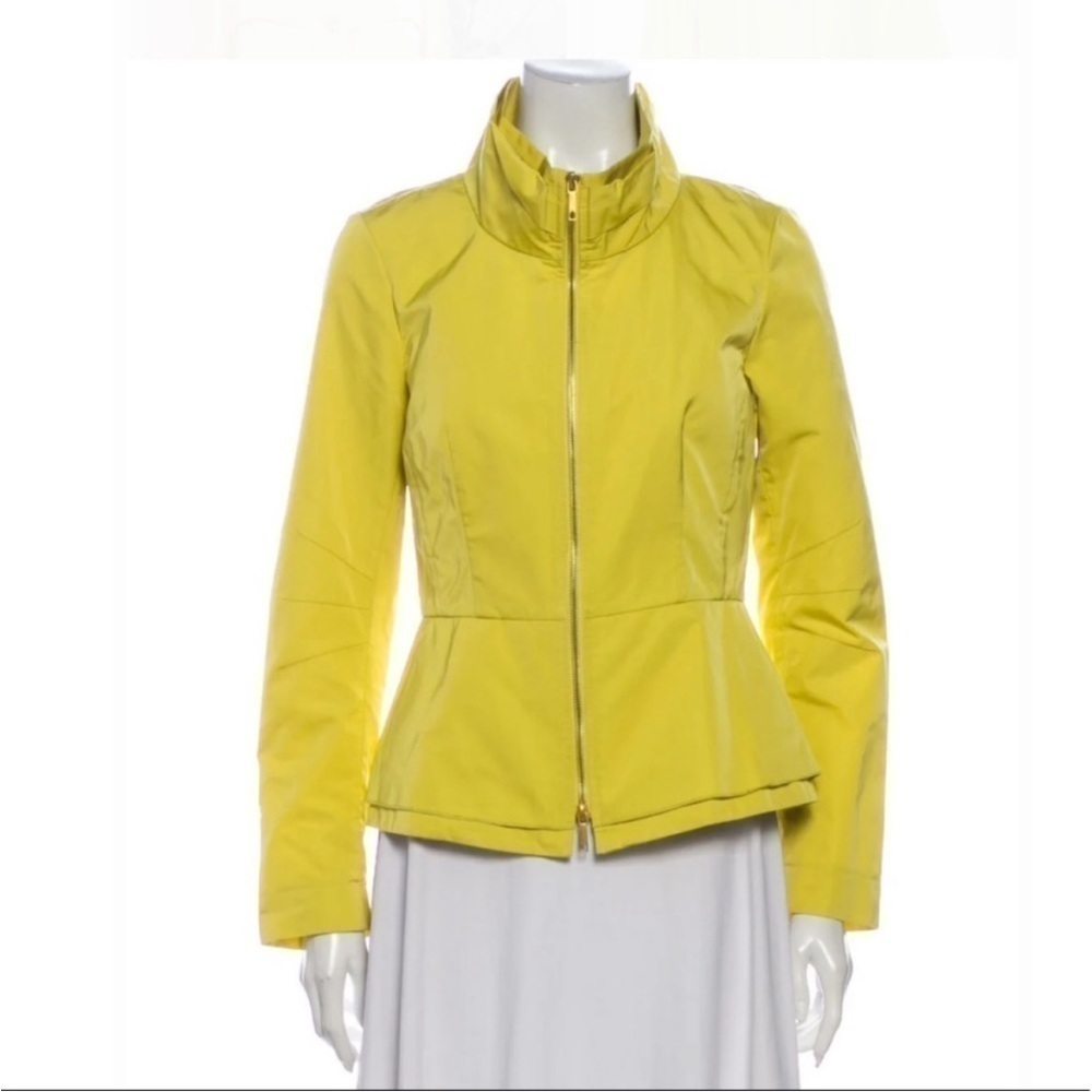 Lafayette 148 New York Reva Couture Yellow Jacket Sz 4 Euc